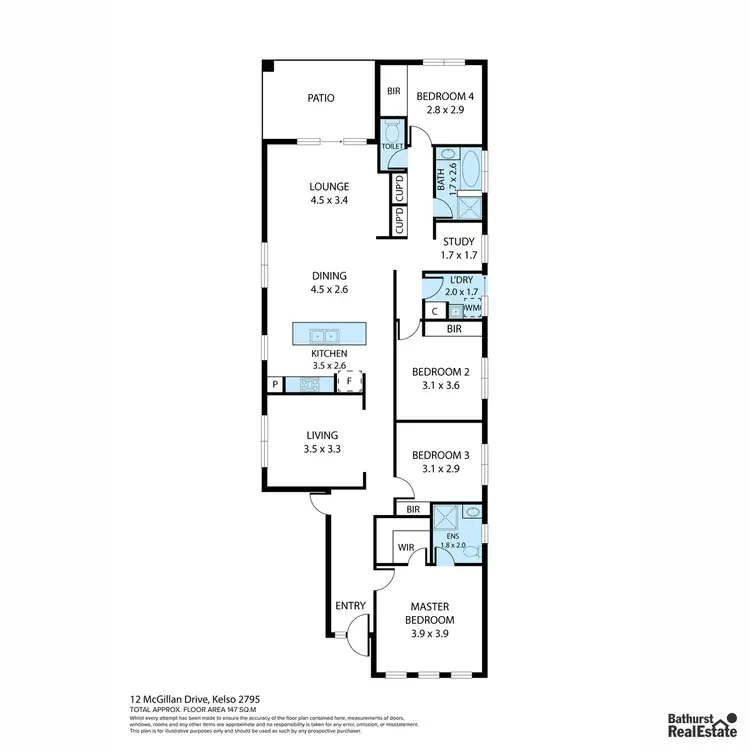 Floorplan of Homely house listing, 12 McGillan Drive, Kelso NSW 2795