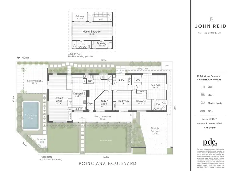 Floorplan of Homely house listing, 12 Poinciana Boulevard, Broadbeach Waters QLD 4218