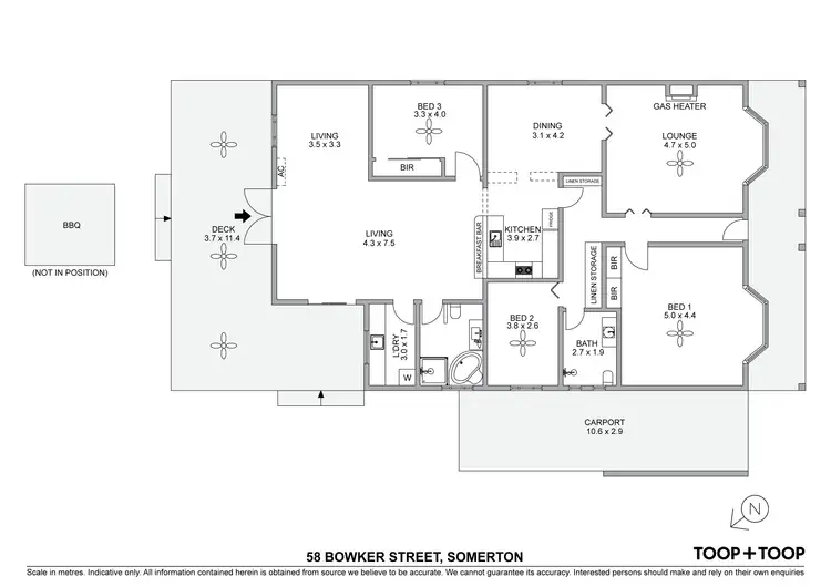 Floorplan of Homely house listing, 58 Bowker Street, Somerton Park SA 5044