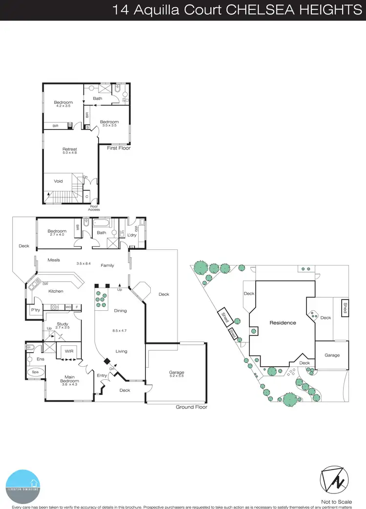 Floorplan of Homely house listing, 14 Aquilla Court, Chelsea Heights VIC 3196