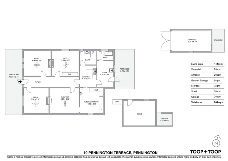 Floorplan of Homely house listing, 10 Pennington Terrace, Pennington SA 5013
