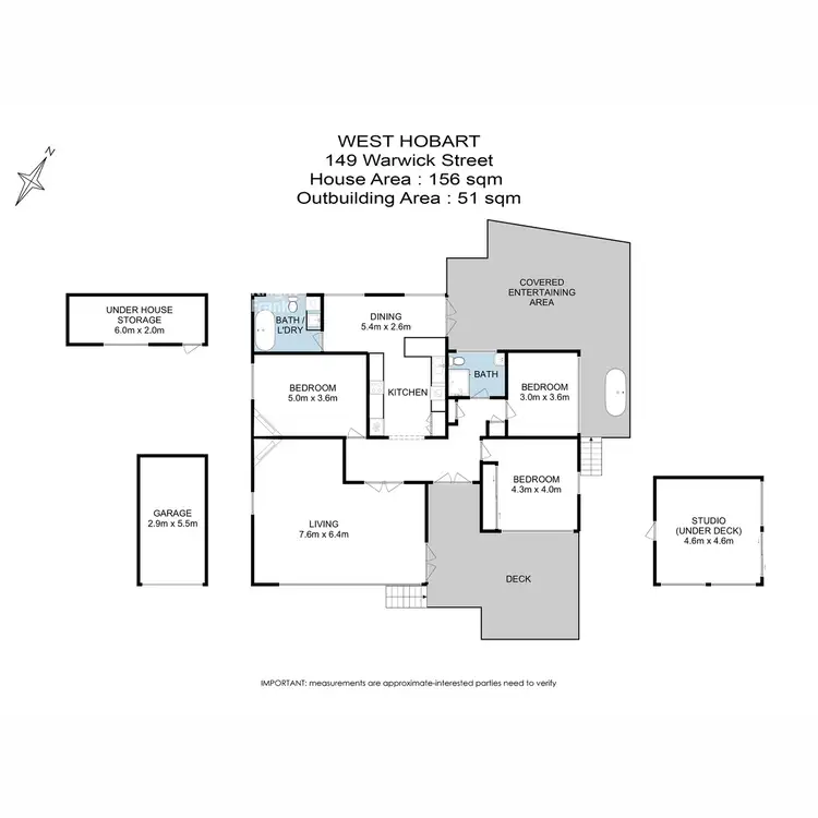 Floorplan of Homely house listing, 149 Warwick Street, West Hobart TAS 7000