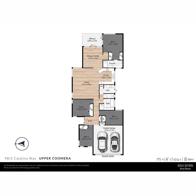 Floorplan of Homely townhouse listing, 98/2 Catalina Way, Upper Coomera QLD 4209