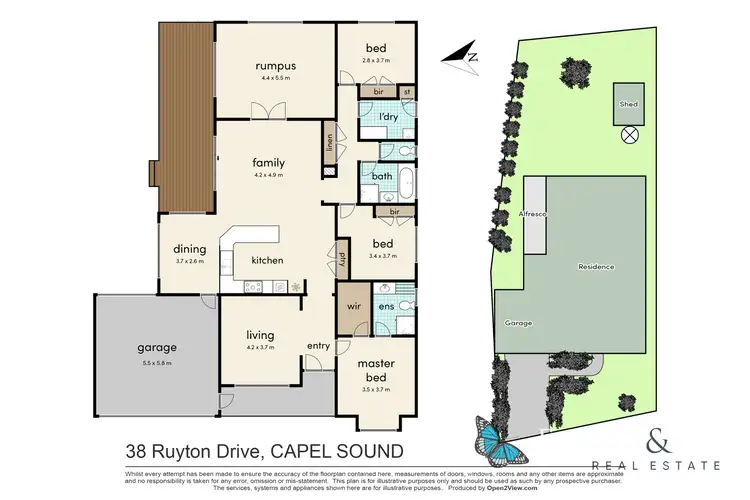 Floorplan of Homely house listing, 38 Ruyton Drive, Capel Sound VIC 3940