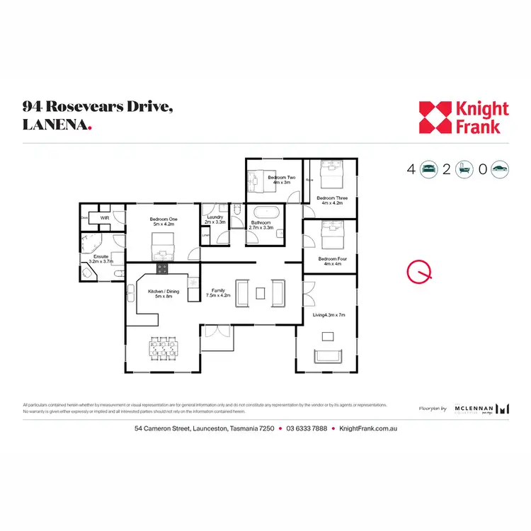 Floorplan of Homely house listing, 94 Rosevears Drive, Lanena TAS 7275