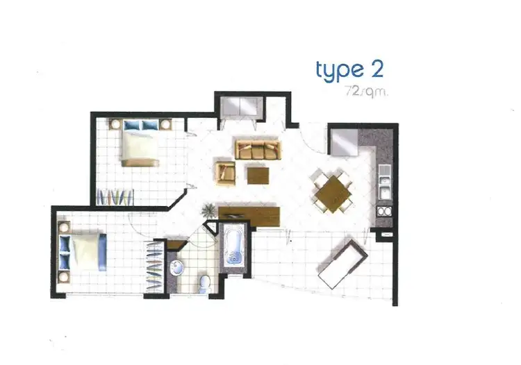 Floorplan of Homely apartment listing, 2/52 Johnson Street, Bargara QLD 4670