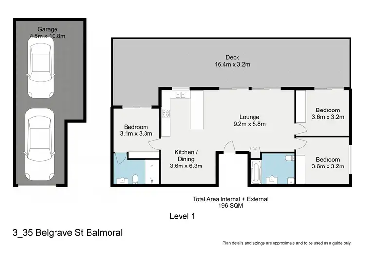 Floorplan of Homely apartment listing, 3/35 Belgrave Street, Balmoral QLD 4171