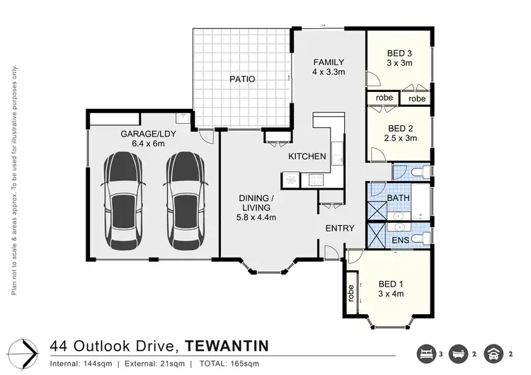 Floorplan of Homely house listing, 44 Outlook Drive, Tewantin QLD 4565