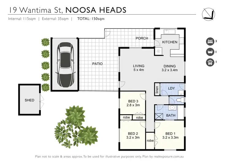 Floorplan of Homely house listing, 19 Wantima Street, Noosa Heads QLD 4567
