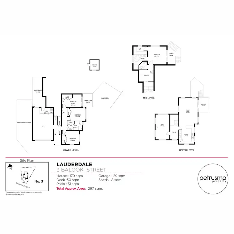 Floorplan of Homely house listing, 3 Balook Street, Lauderdale TAS 7021