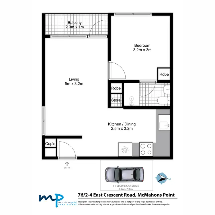 Floorplan of Homely apartment listing, 76/2-4 East Crescent Street, Mcmahons Point NSW 2060