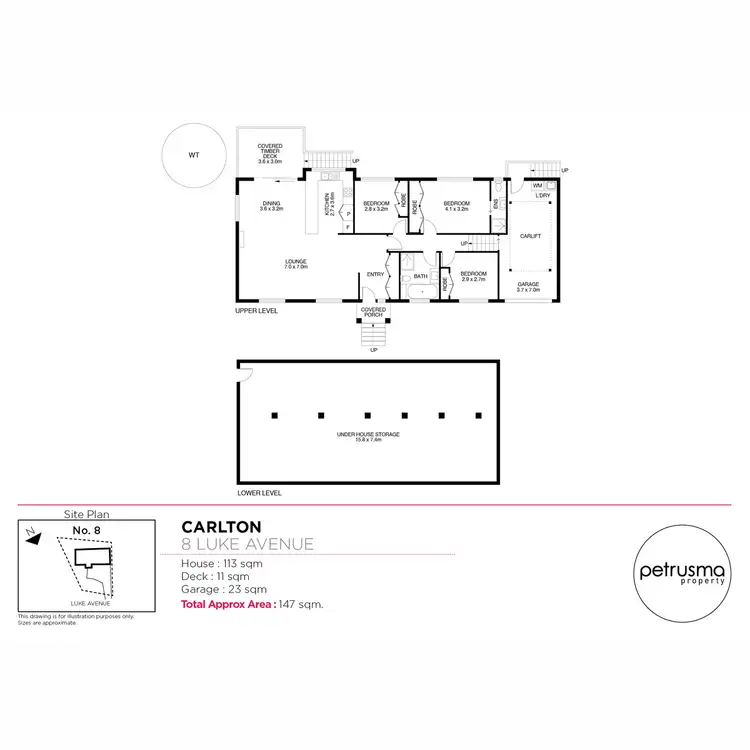 Floorplan of Homely house listing, 8 Luke Avenue, Carlton TAS 7173