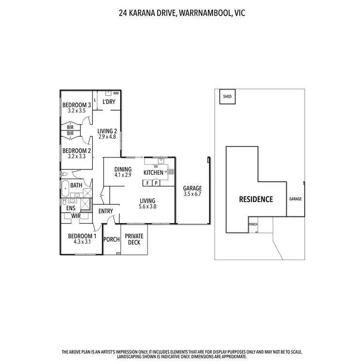 Floorplan of Homely house listing, 24 Karana Drive, Warrnambool VIC 3280