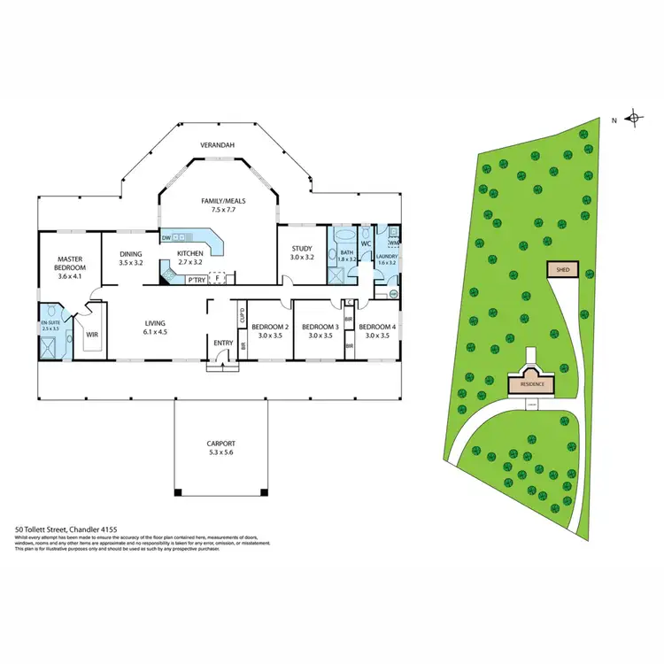 Floorplan of Homely rural property listing, 50 Tollett Street, Chandler QLD 4155