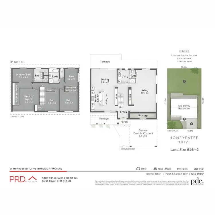 Floorplan of Homely house listing, 21 Honeyeater Drive, Burleigh Waters QLD 4220
