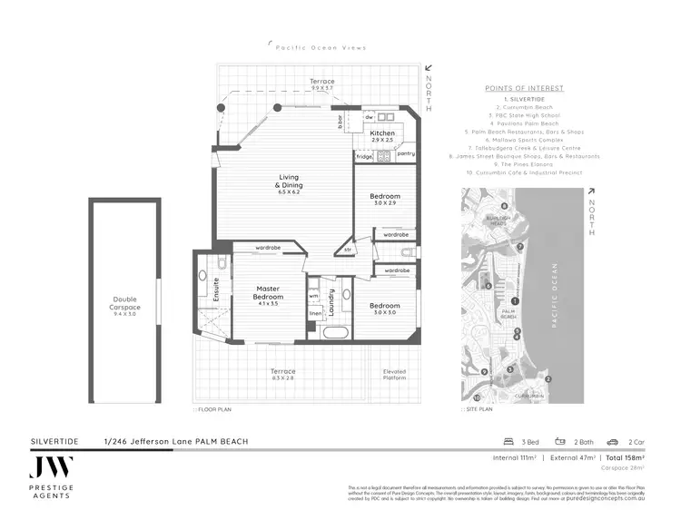 Floorplan of Homely unit listing, 1/246 Jefferson Lane, Palm Beach QLD 4221