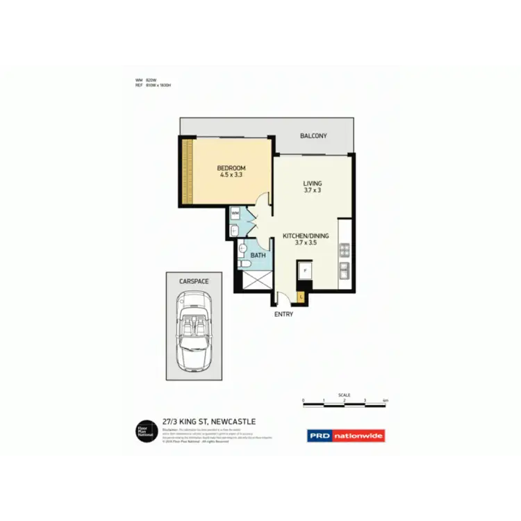 Floorplan of Homely apartment listing, 27/3 King Street, Newcastle NSW 2300