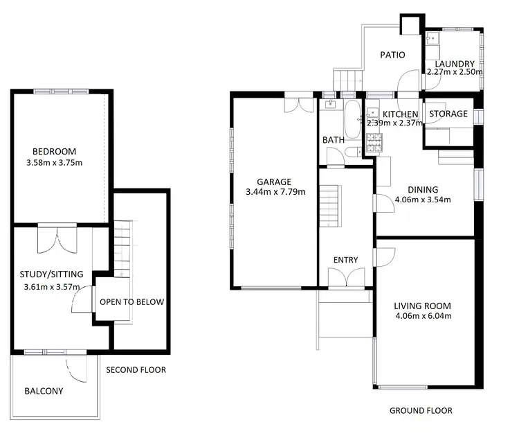 Floorplan of Homely unit listing, 1/97 Tarakan Street, Wodonga VIC 3690