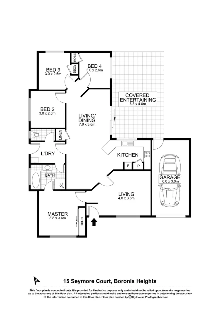 Floorplan of Homely house listing, 15 Seymore Court, Boronia Heights QLD 4124