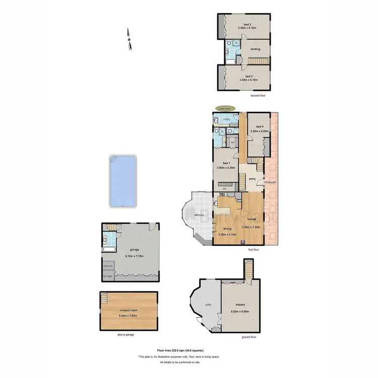 Floorplan of Homely house listing, 66 Kilvington Drive, Emerald VIC 3782