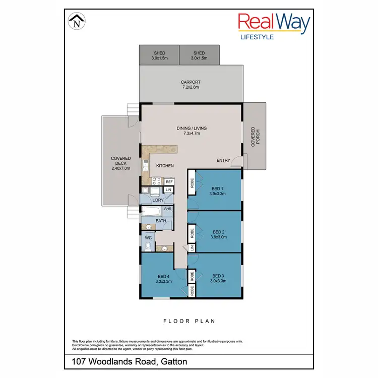 Floorplan of Homely house listing, 107 Woodlands Road, Gatton QLD 4343