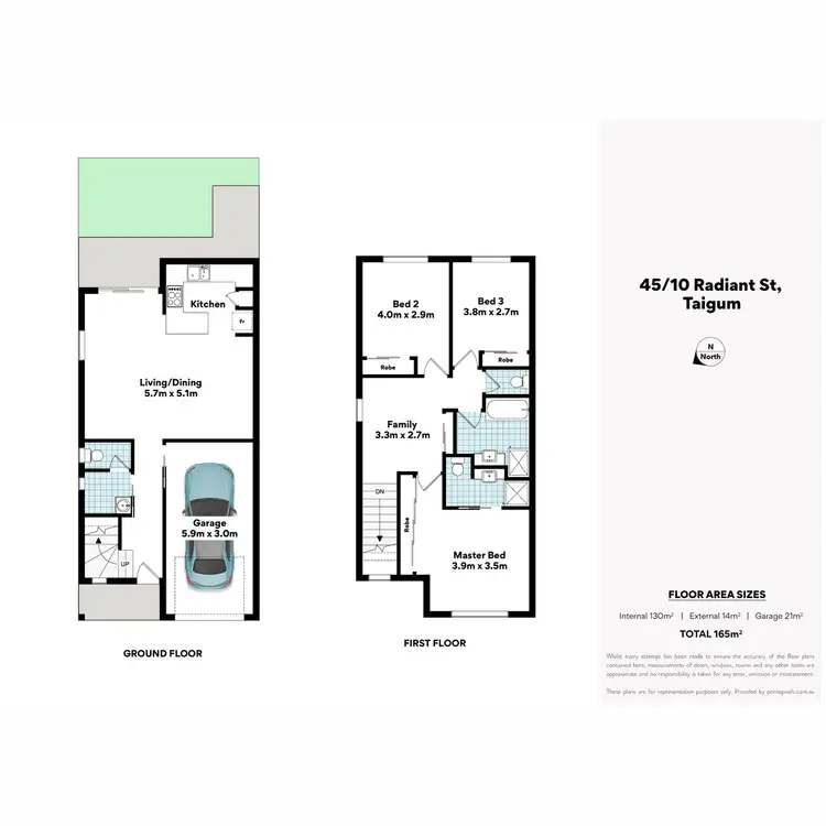 Floorplan of Homely townhouse listing, 45/10 Radiant Street, Taigum QLD 4018
