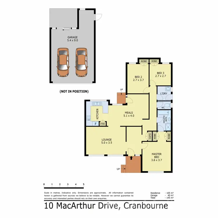 Floorplan of Homely house listing, 10 Macarthur Drive, Cranbourne VIC 3977