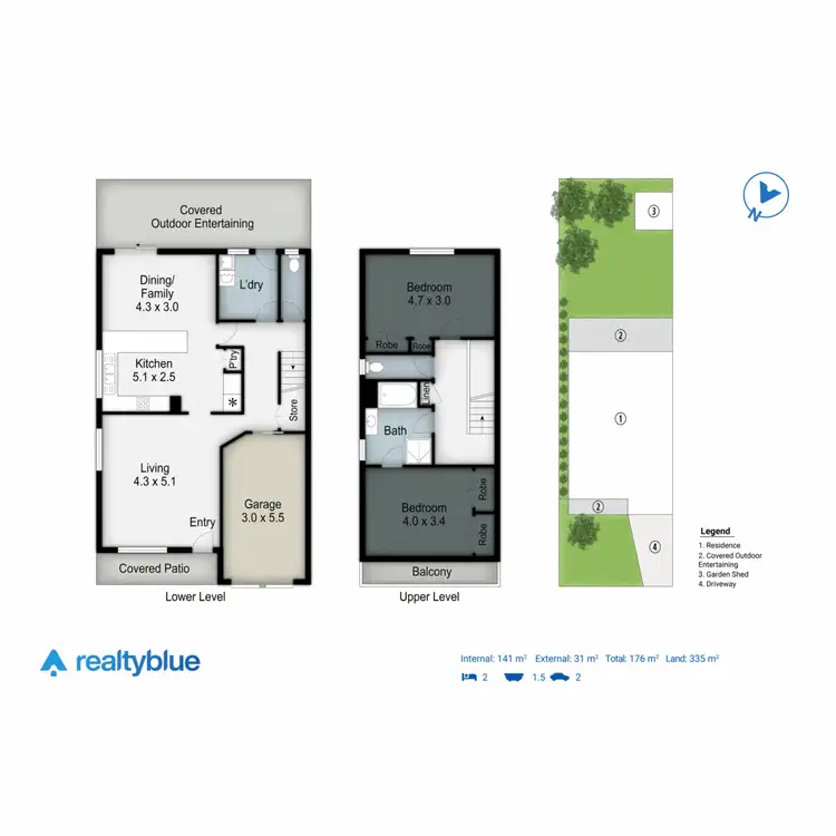 Floorplan of Homely semi-detached listing, 1/90 Christine Avenue, Burleigh Waters QLD 4220