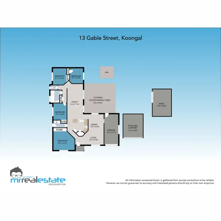 Floorplan of Homely house listing, 13 Gable Street, Koongal QLD 4701