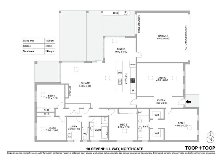 Floorplan of Homely house listing, 10 Sevenhill Way, Northgate SA 5085