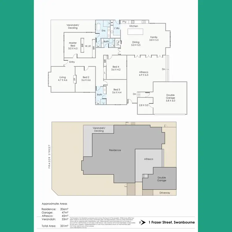Floorplan of Homely house listing, 1 Fraser Street, Swanbourne WA 6010