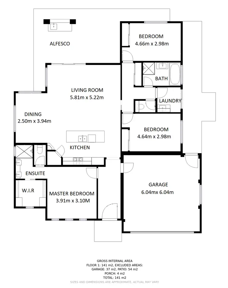 Floorplan of Homely house listing, 1 Mortimer Terrace, Leneva VIC 3691