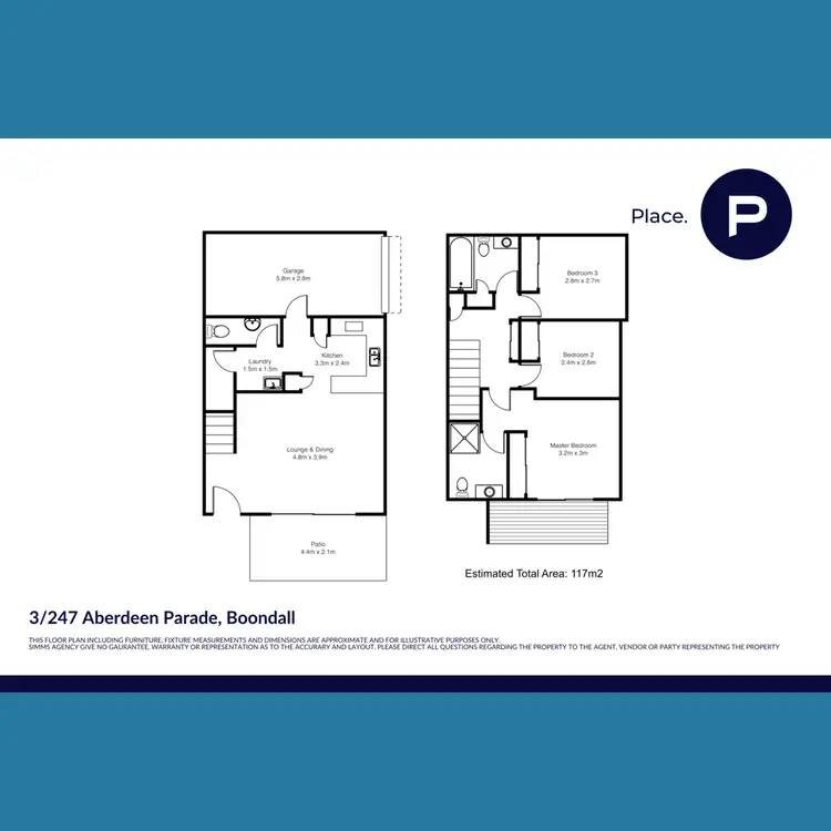 Floorplan of Homely townhouse listing, 3/247 Aberdeen Parade, Boondall QLD 4034