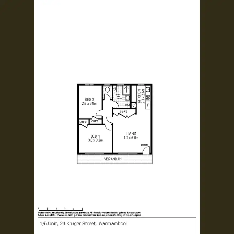 Floorplan of Homely block of units listing, 1-6/24 Kruger Street, Warrnambool VIC 3280