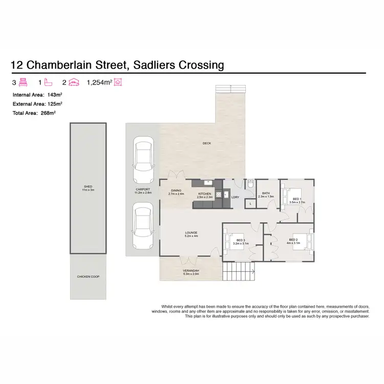 Floorplan of Homely house listing, 12 Chamberlain Street, Sadliers Crossing QLD 4305
