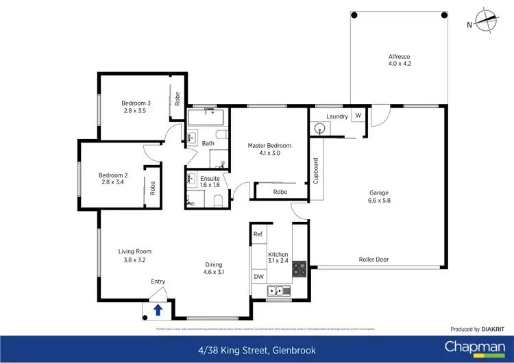 Floorplan of Homely semi-detached listing, 4/38 King Street, Glenbrook NSW 2773