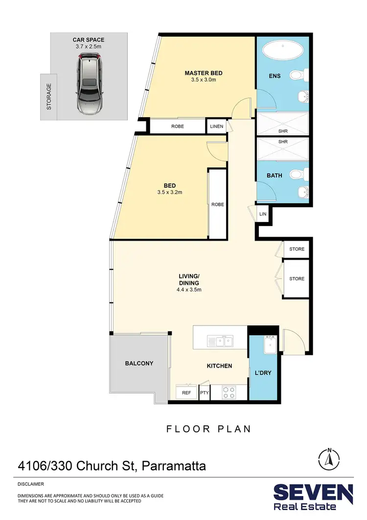 Floorplan of Homely apartment listing, 4106/330 Church Street, Parramatta NSW 2150
