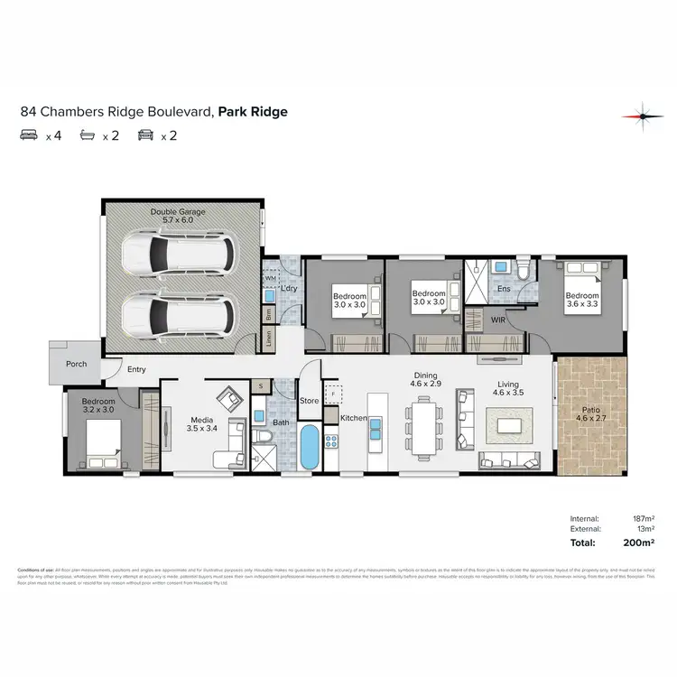 Floorplan of Homely house listing, 84 Chambers Ridge Boulevard, Park Ridge QLD 4125