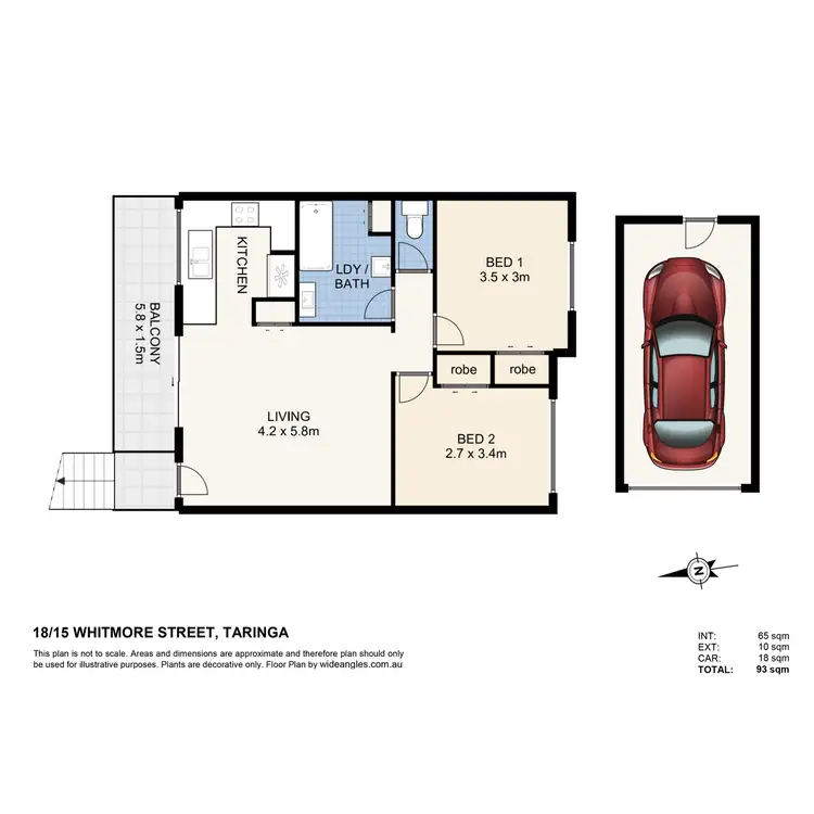 Floorplan of Homely apartment listing, 18/15 Whitmore Street, Taringa QLD 4068