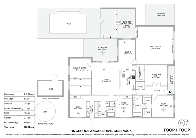 Floorplan of Homely house listing, 16 George Angas Drive, Greenock SA 5360