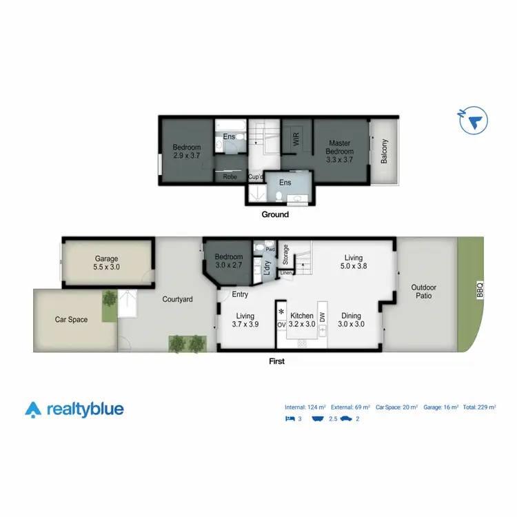 Floorplan of Homely townhouse listing, 7/1 University Drive, Robina QLD 4226