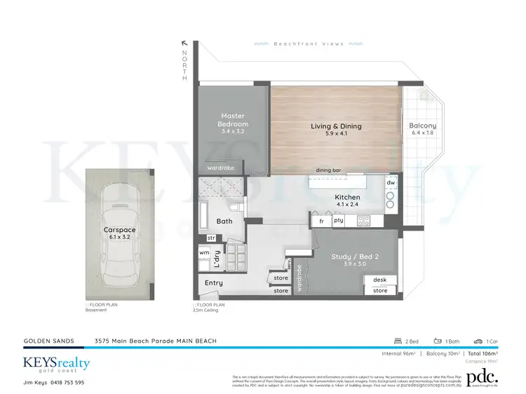Floorplan of Homely apartment listing, 701/3575 Main Beach Parade, Main Beach QLD 4217