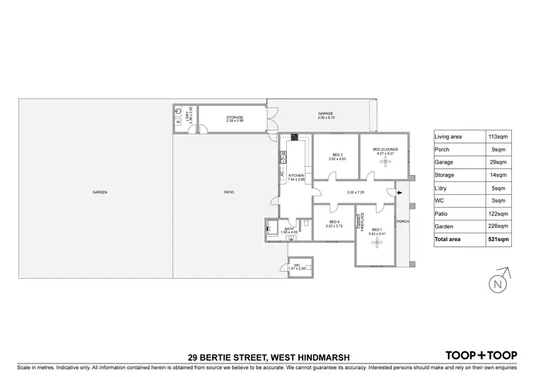 Floorplan of Homely house listing, 29 Bertie Street, West Hindmarsh SA 5007