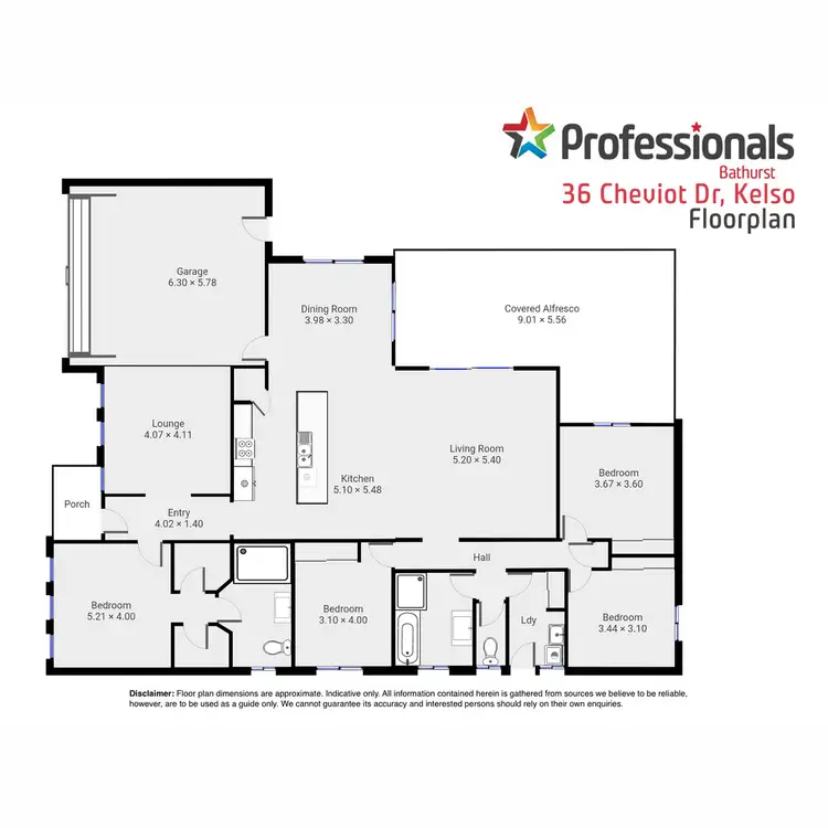 Floorplan of Homely house listing, 36 Cheviot Drive, Kelso NSW 2795
