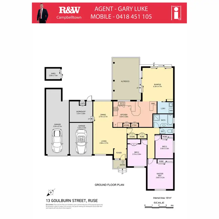Floorplan of Homely house listing, 13 Goulburn Street, Ruse NSW 2560