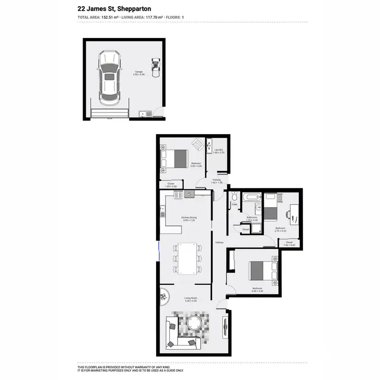 Floorplan of Homely house listing, 22 James Street, Shepparton VIC 3630