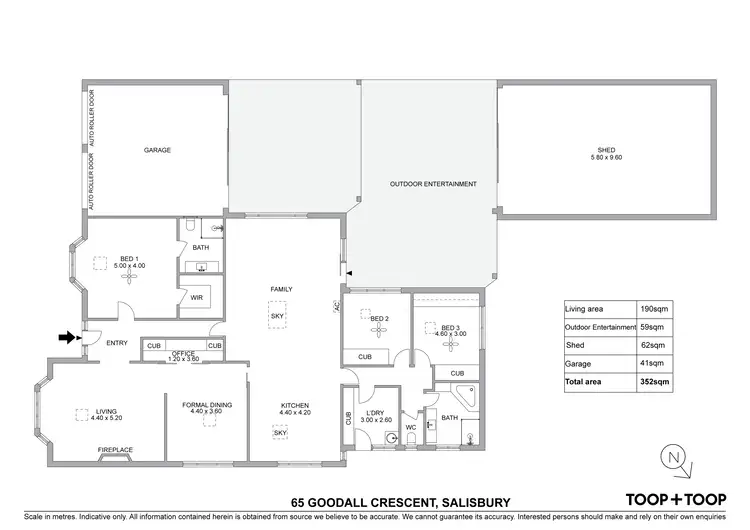 Floorplan of Homely house listing, 65 Goodall Crescent, Salisbury SA 5108