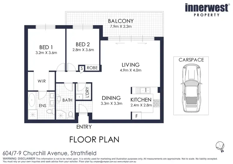 Floorplan of Homely apartment listing, 604/7-9 Churchill Avenue, Strathfield NSW 2135