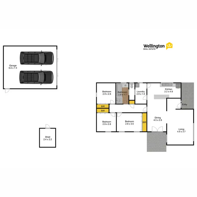 Floorplan of Homely house listing, 3 Shepherd Court, Sale VIC 3850