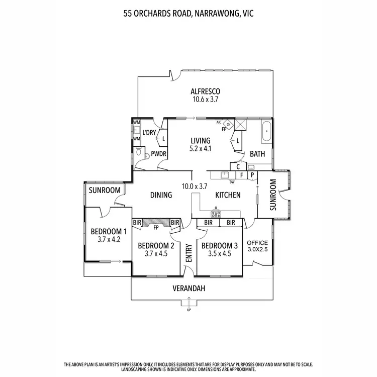 Floorplan of Homely rural property listing, 55 Orchards Road, Narrawong VIC 3285